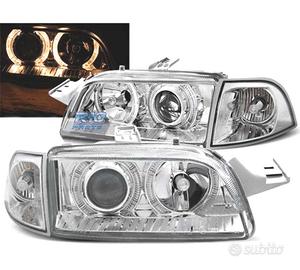 FARI PER FIAT PUNTO 93-99 ANGEL EYES FONDO CROMATO
