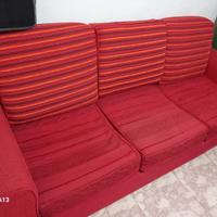 Divano bordeaux 3 posti