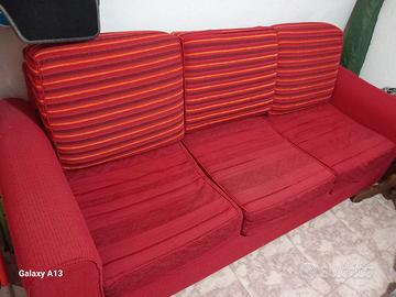 Divano bordeaux 3 posti