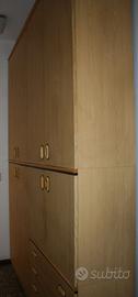 Armadio guardaroba modulare - rovere chiaro