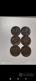 Lotto 6 monete dieci centesimi Ape