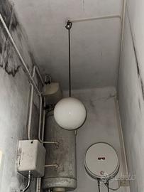 Lampadario a sospensione con globo in vetro vintag