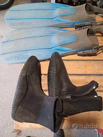 pinne e calzerotti sub.