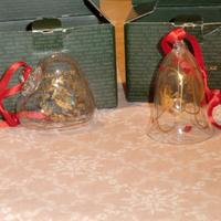 Campanelle porcellana e vetro-cuore Natale Bing