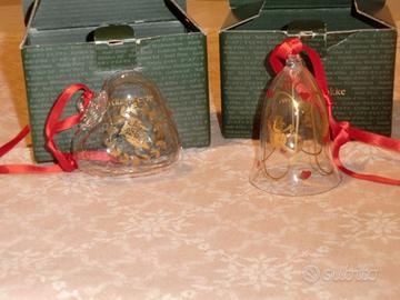 Campanelle porcellana e vetro-cuore Natale Bing