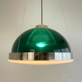 Lampada a sospensione anni ’60 verde - revisionata