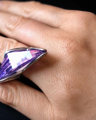 Anello Argento 925 Massiccio Pietra Naturale