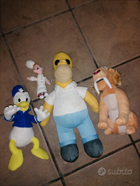 Peluches Puffi Paperino Silvestro Simpson Disney