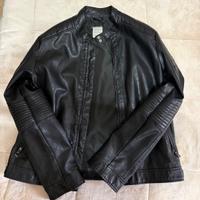 Giubbotto similpelle nero Yes-Zee