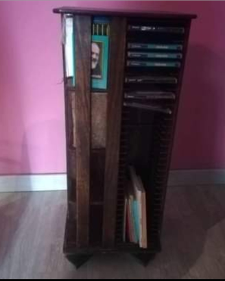 Porta libri cd etnico girevole