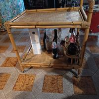 CARRELLO BAR IN VIMINI