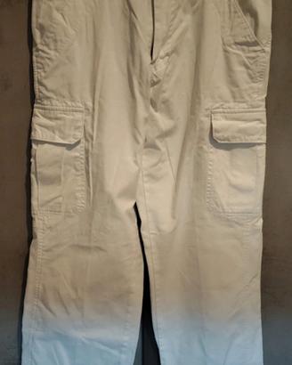 Pantalone largo uomo  cotone bianco taglia M OCN 