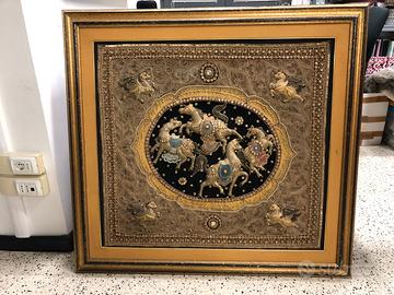 Grande  quadro arazzo Birmania stile Kalaga