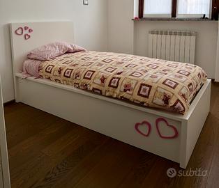 Letto singolo Malm Ikea bianco