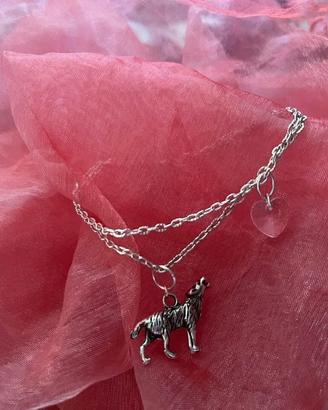 Bracciale Twilight Bella Edward Jacob cuore lupo