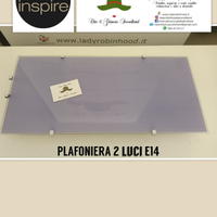 PLAFONIERA SOFFITTO/PARETE rettang. vetro INSPIRE