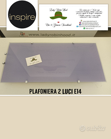 PLAFONIERA SOFFITTO/PARETE rettang. vetro INSPIRE