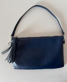 Borsa in pelle Gianni Chiarini, colore blu