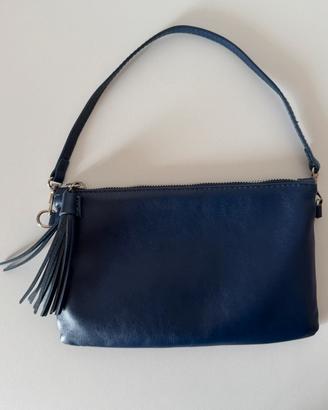 Borsa in pelle Gianni Chiarini, colore blu