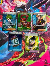 Set 5 carte pokemon full art originali giapponesi