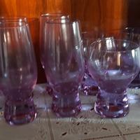 10 bicchieri acqua e vino anni 70