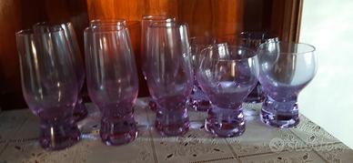 10 bicchieri acqua e vino anni 70