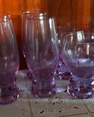10 bicchieri acqua e vino anni 70