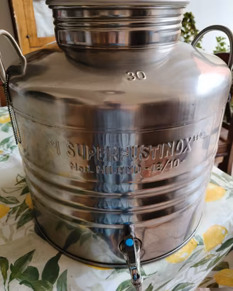 Fusto contenitore acciaio inox 18/10 da 30L
