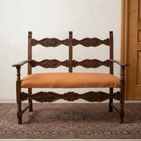 Elegantissimo Salottino Antico in Legno Intagliato