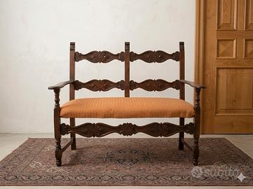 Elegantissimo Salottino Antico in Legno Intagliato