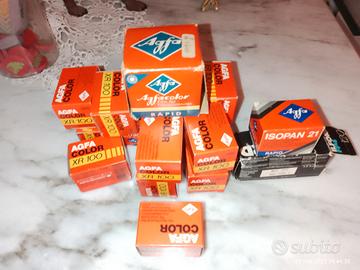 o otto di vecchi rullini fotografici agfa sca