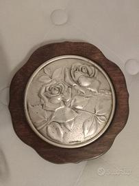 quadretto in legno e Argento 925