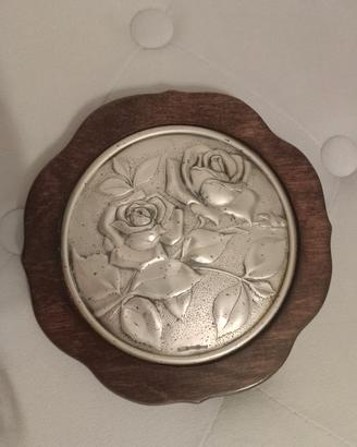quadretto in legno e Argento 925