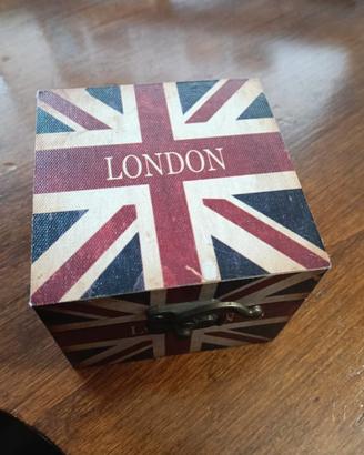 Scatola portaoggetti "London" legno NUOVO