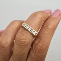 Anello Veretta in Oro 18 kt Diamanti 0,40 Ct