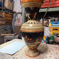Vaso decorativo stile greco dipinto a mano