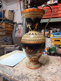 Vaso decorativo stile greco dipinto a mano