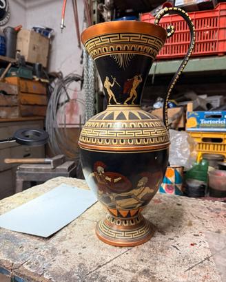 Vaso decorativo stile greco dipinto a mano