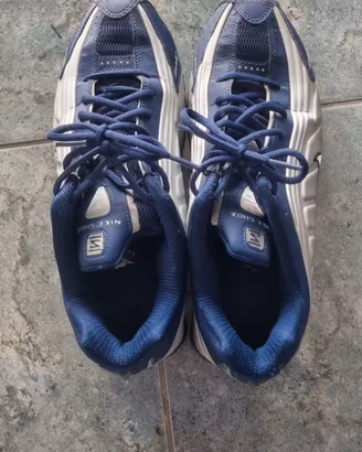Nike Shox r4 blu/metallico