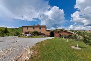 Casale e terreno crete senesi Asciano Siena