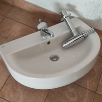 Lavabo da bagno sospeso con sifone da esterno