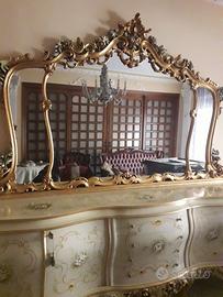 Mobile con specchiera in legno stile veneziano