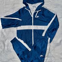 Tuta Nike Acetata Blu navy e bianca Y2K