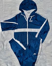 Tuta Nike Acetata Blu navy e bianca Y2K