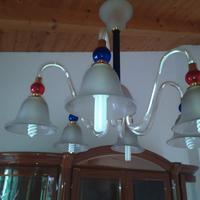 Lampadario in vetro stile tipo Murano colorato