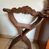 Sedia Savonarola in legno anni ‘60