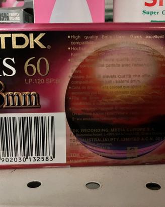 Cassetta TDK HS 60 – 8mm Videotape nuova sigillata