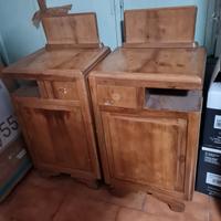 coppia di comodini art deco'