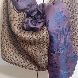 BORSA PELLE DONNA INTRECCIATA 