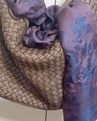 BORSA PELLE DONNA INTRECCIATA 
